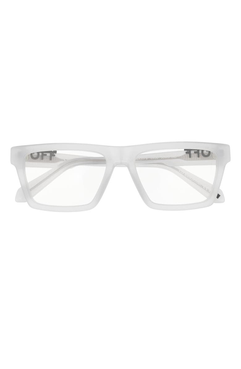 Off-White 7B 55mm Optical Glasses, Main, color, Grey