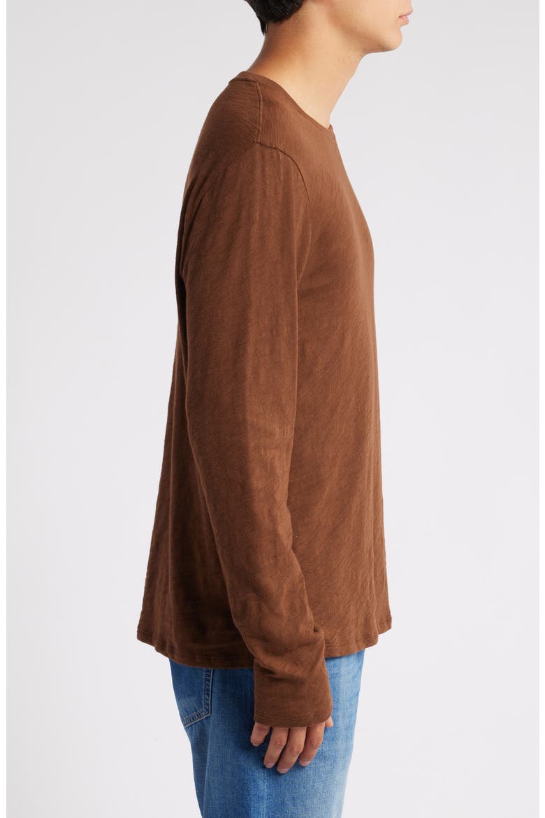 Destroyed Long Sleeve T-Shirt, Alternate, color, PECAN BROWN