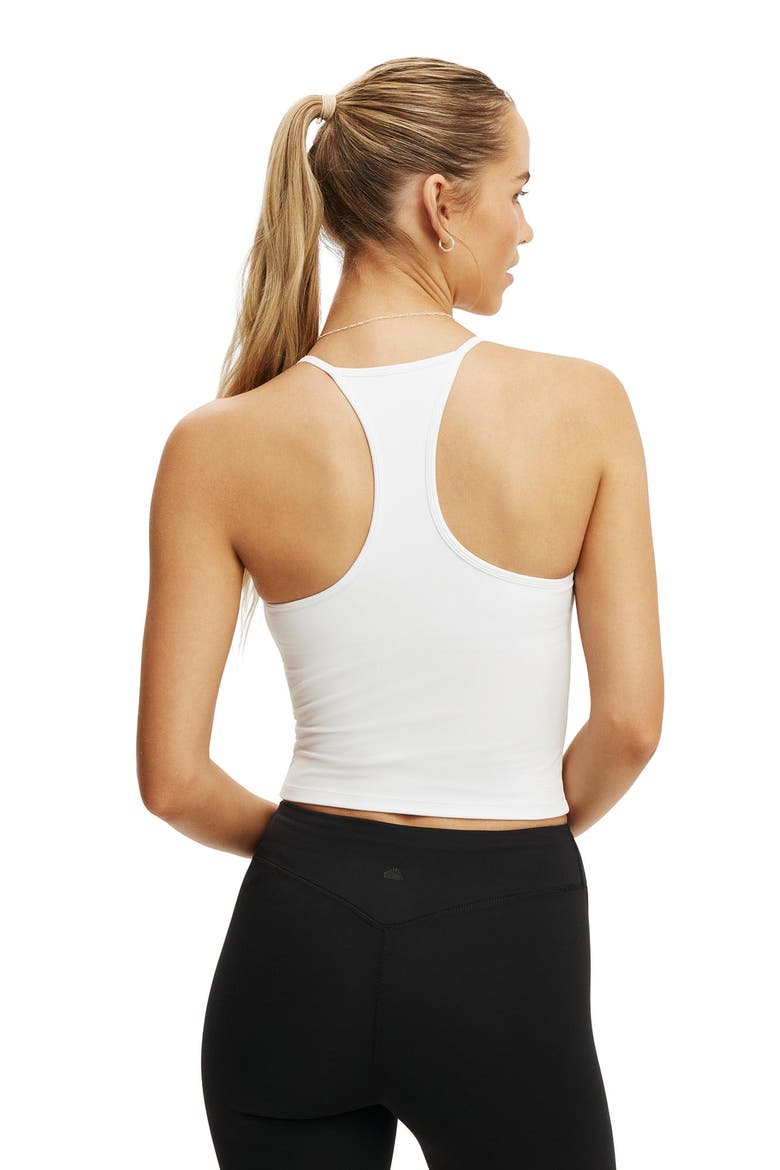 Women's Active Ultra Soft V Neck Racer Back Tank, Alternate, color, White