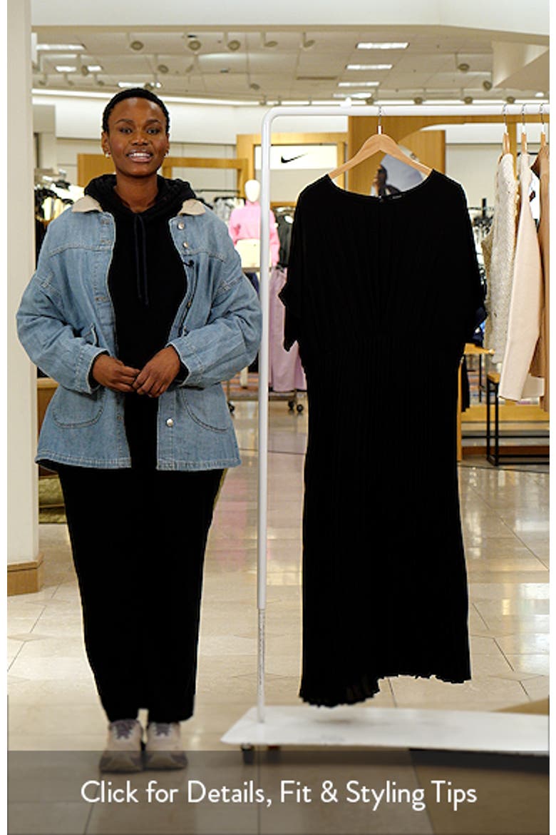 Pleated Dolman Sleeve Maxi Dress video