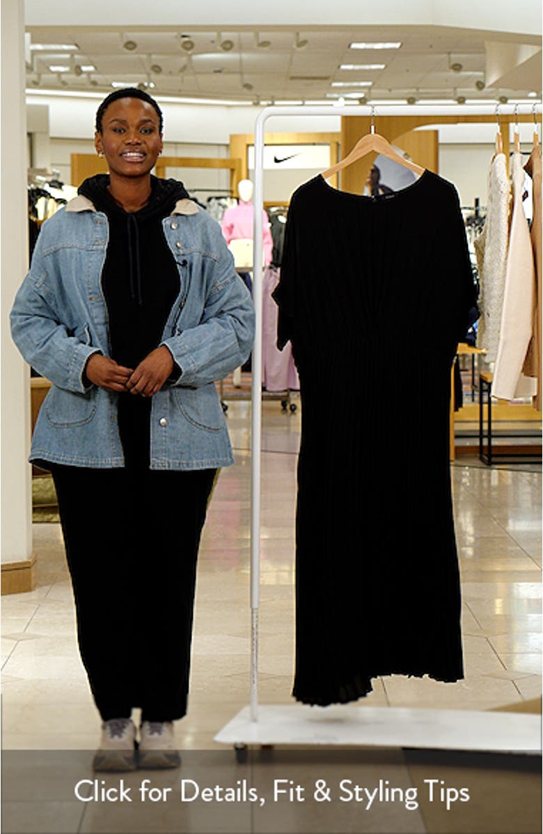 Pleated Dolman Sleeve Maxi Dress, sales video thumbnail