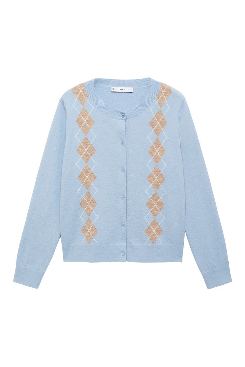 Argyle Cardigan, Alternate, color, SKY BLUE
