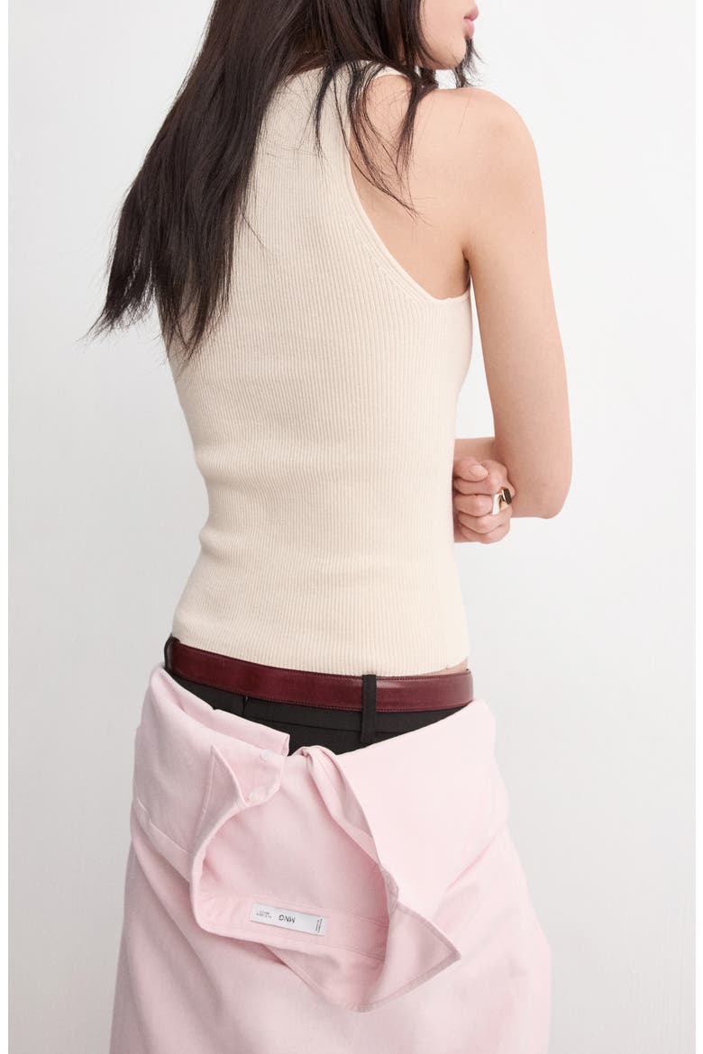 Cotton Blend Rib Sweater Tank, Alternate, color, ECRU