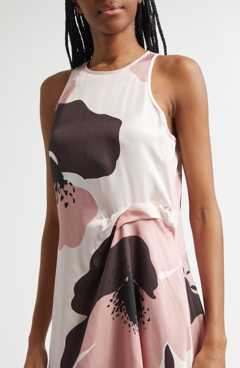 Reiss Michalie Floral Satin Dress, Alternate, color, Pink