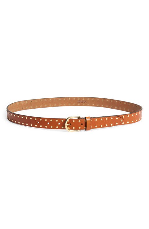 Zap Stud Leather Belt