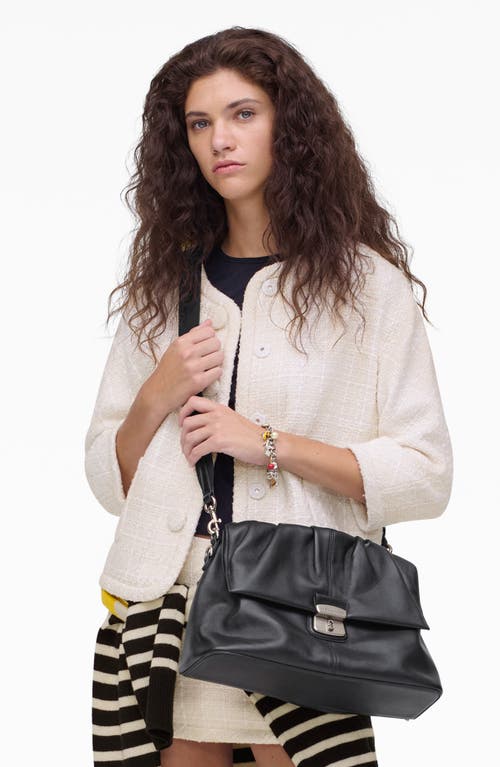 Marc Jacobs The Cristina Messenger Leather Shoulder Bag In Black