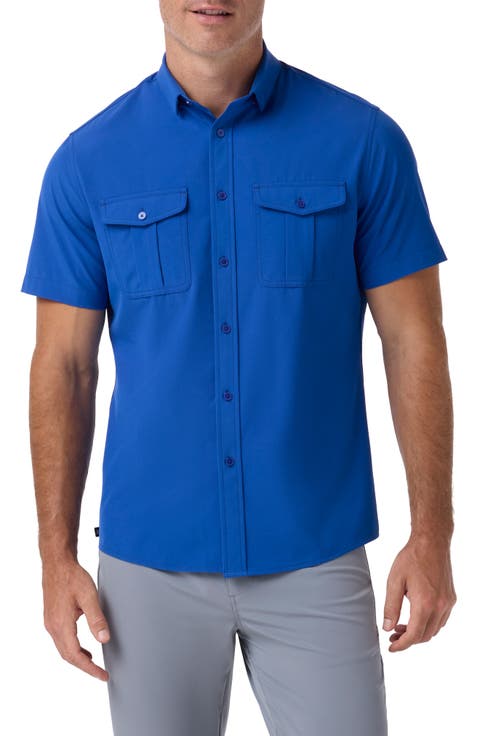 Leeward Tailgate Short Sleeve Performance Button-Up Shirt