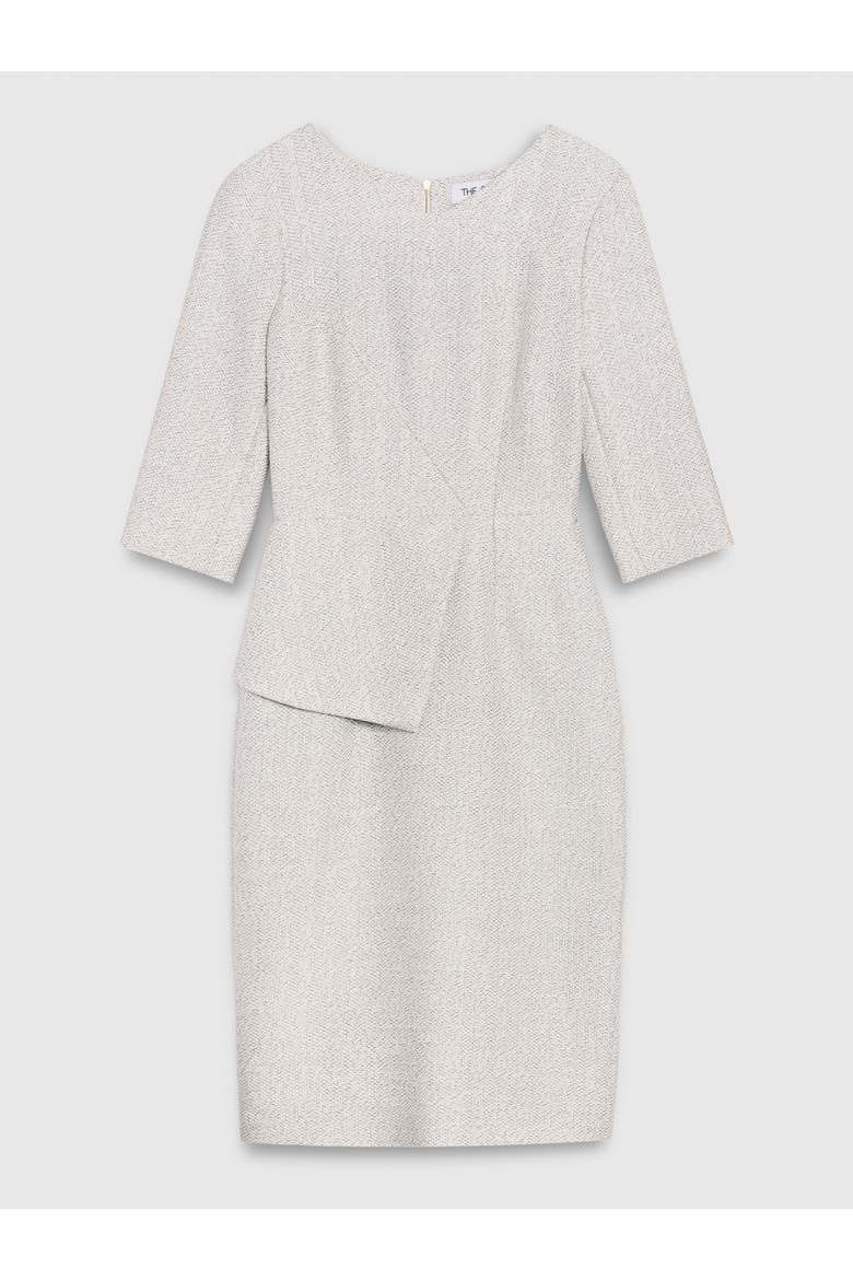 Eaton Signature Tweed Dress, Alternate, color, Ivory