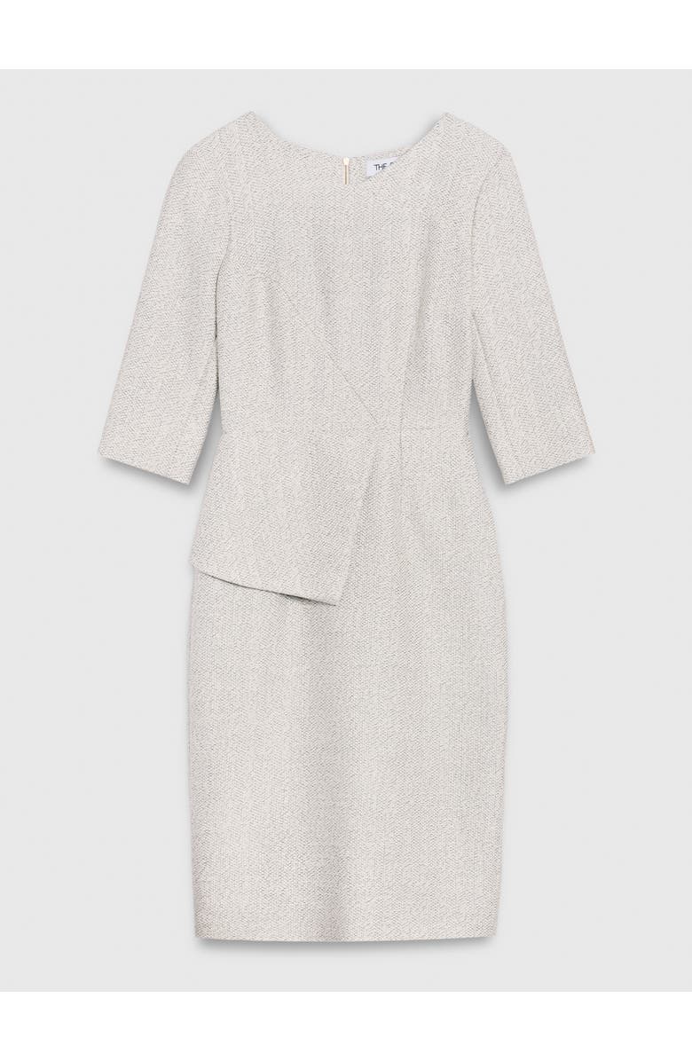 The Fold Eaton Signature Tweed Dress, Alternate, color, Ivory