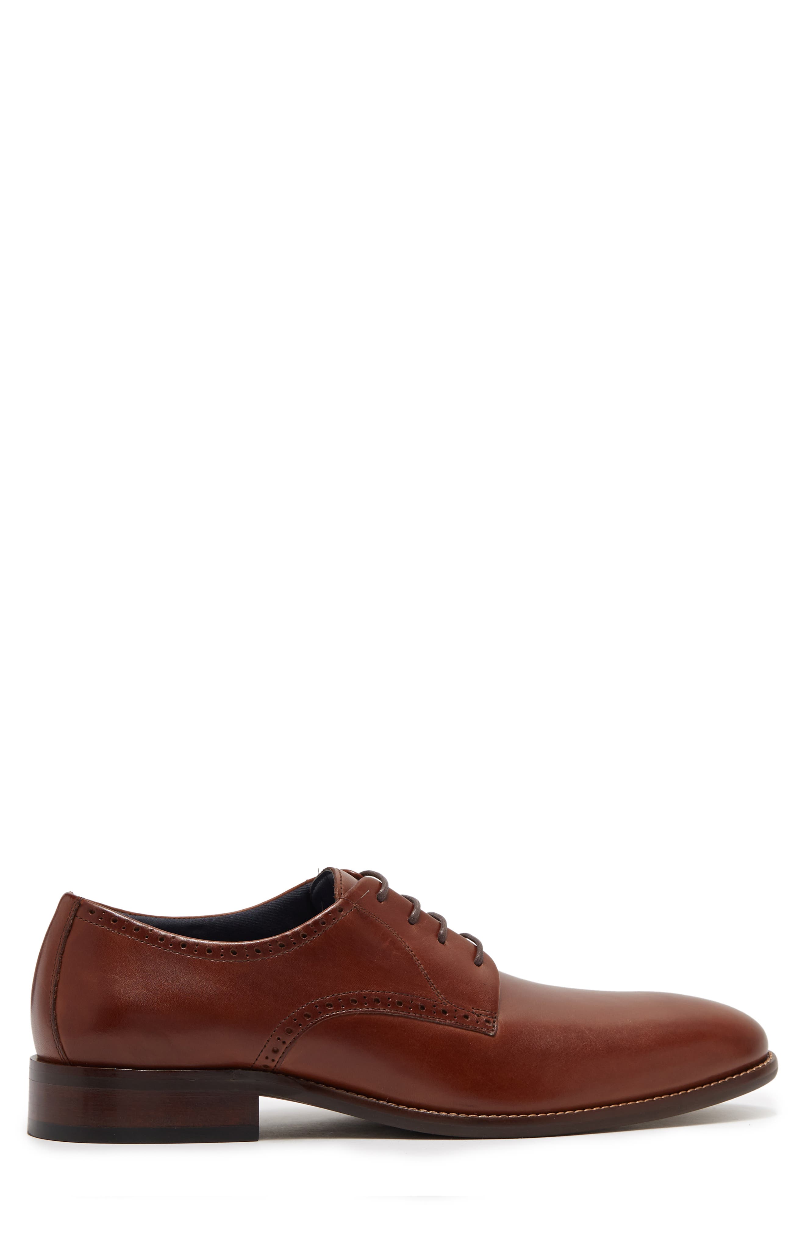 Johnston & Murphy Stockton Plain Toe Leather Derby, Alternate, color, 