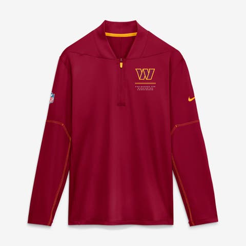 Men's Nike Burgundy Washington Commanders Sideline Logo Glory Midweight Dri-FIT Half-Zip Pullover
