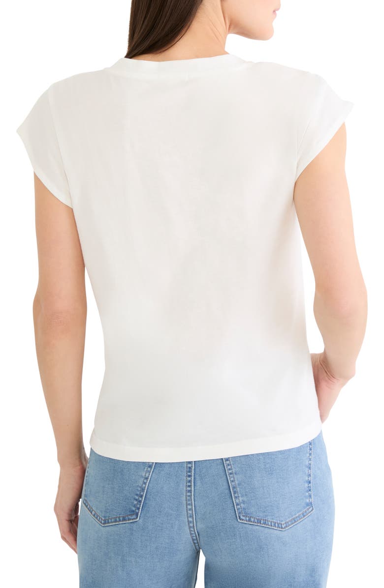 NZT by NIC+ZOE Cap Sleeve V-Neck Cotton Top, Alternate, color, 