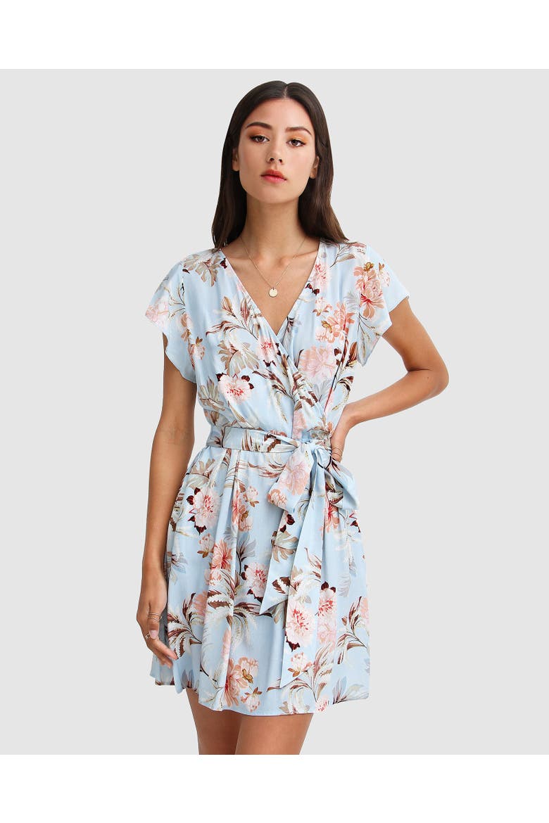 I'm The Star Wrap Dress, Main, color, blue
