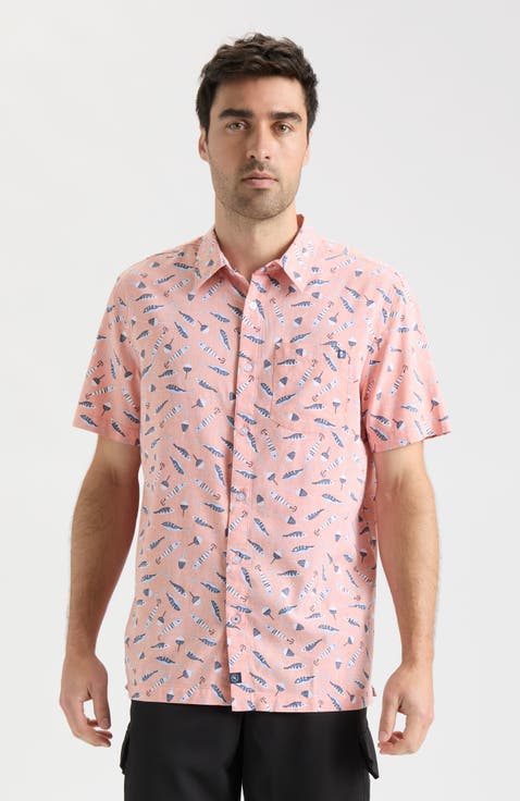Tempting Tackle Woven Short Sleeve Shirt