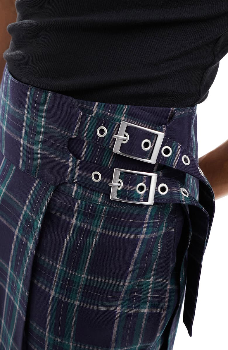 ASOS DESIGN Tartan Tapered Leg Kilt Pants, Alternate, color, 