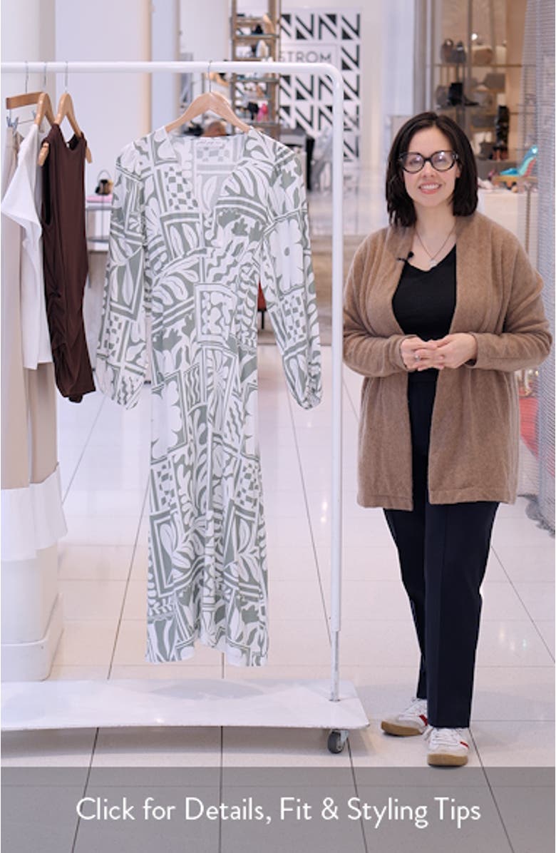 Kolby Mixed Print Long Sleeve Maxi Dress, sales video thumbnail