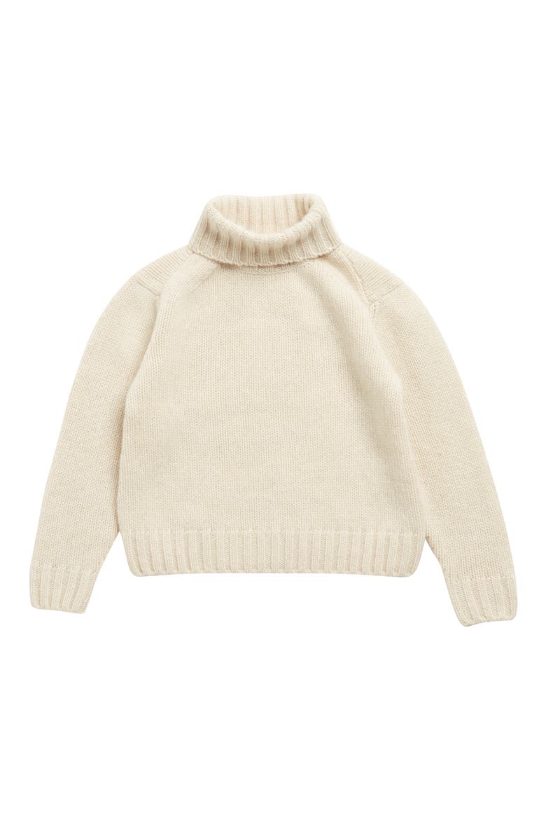 Kids' Cashmere Turtleneck Sweater, Main, color, NATUREL 006