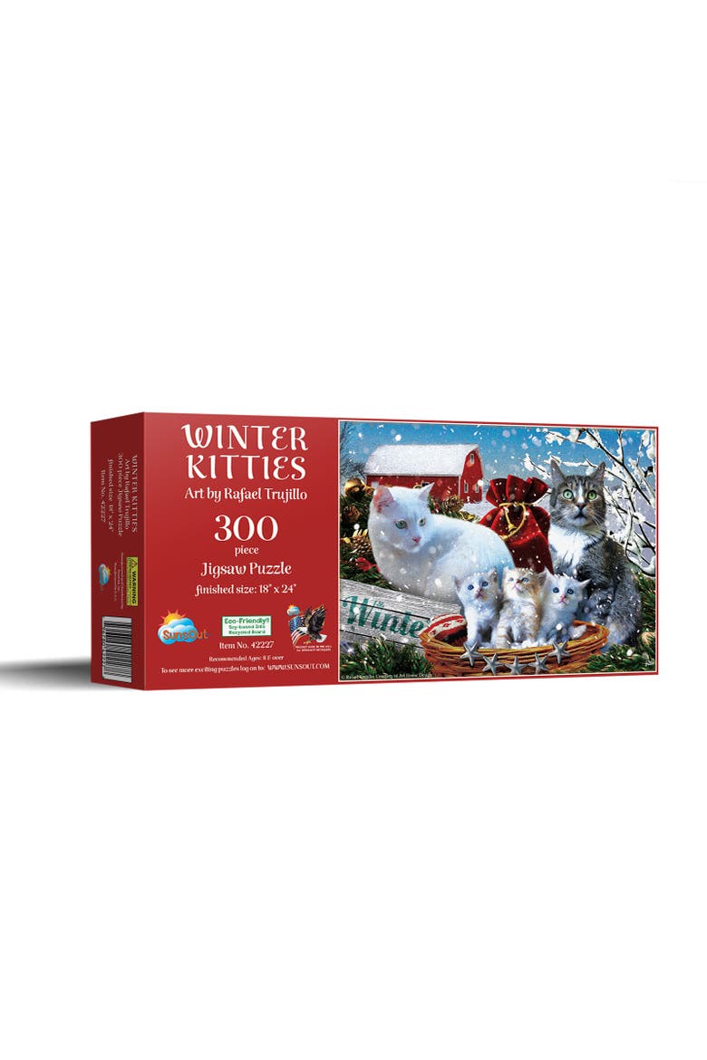 Winter Kitties 300 piece Jigsaw Puzzle for Adults, Main, color, Multicolor