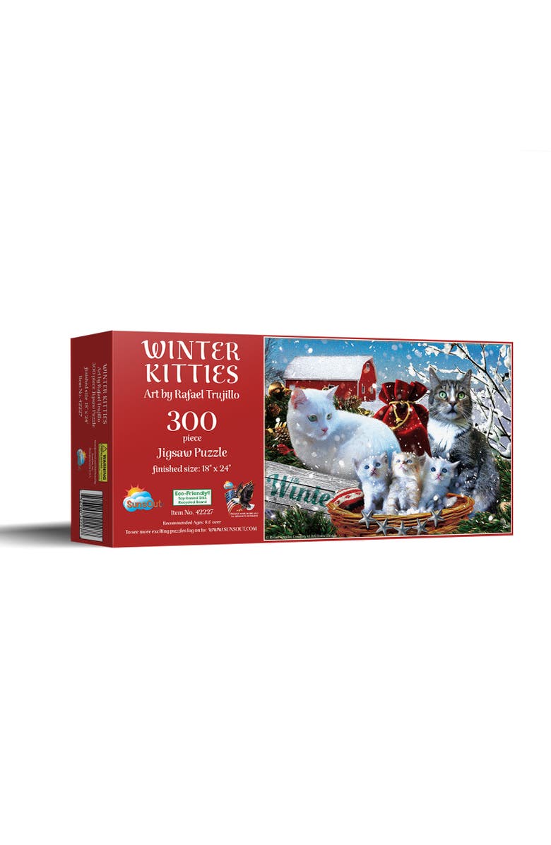 Sunsout Winter Kitties 300 piece Jigsaw Puzzle for Adults, Main, color, Multicolor