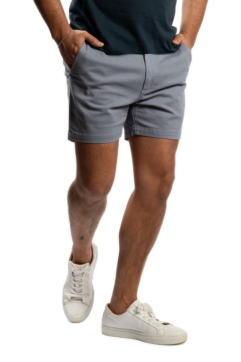 Stretch Chino Shorts 5 Inch, Alternate, color, Slate Blue