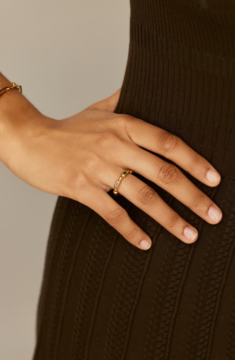 Missoma Molten Stone Stacking Ring, Alternate, color, Gold