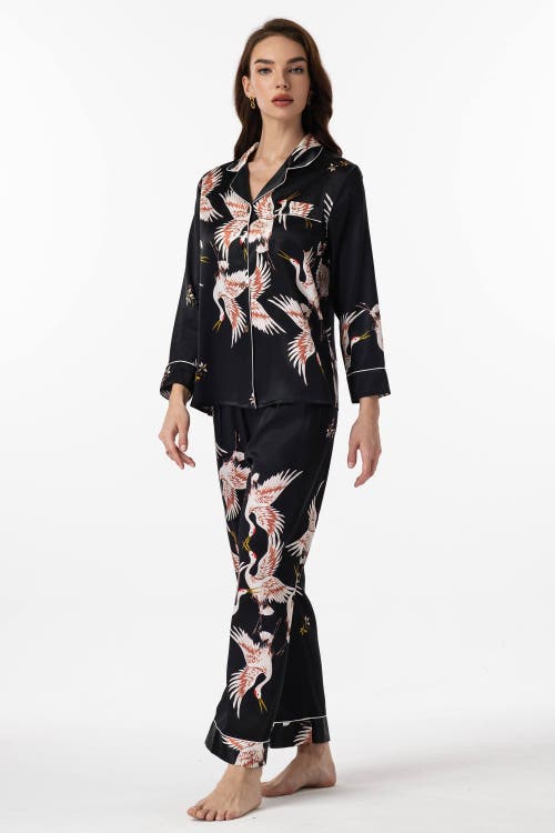 Shop Silksilky Pajama Set With Classic Binding Trim