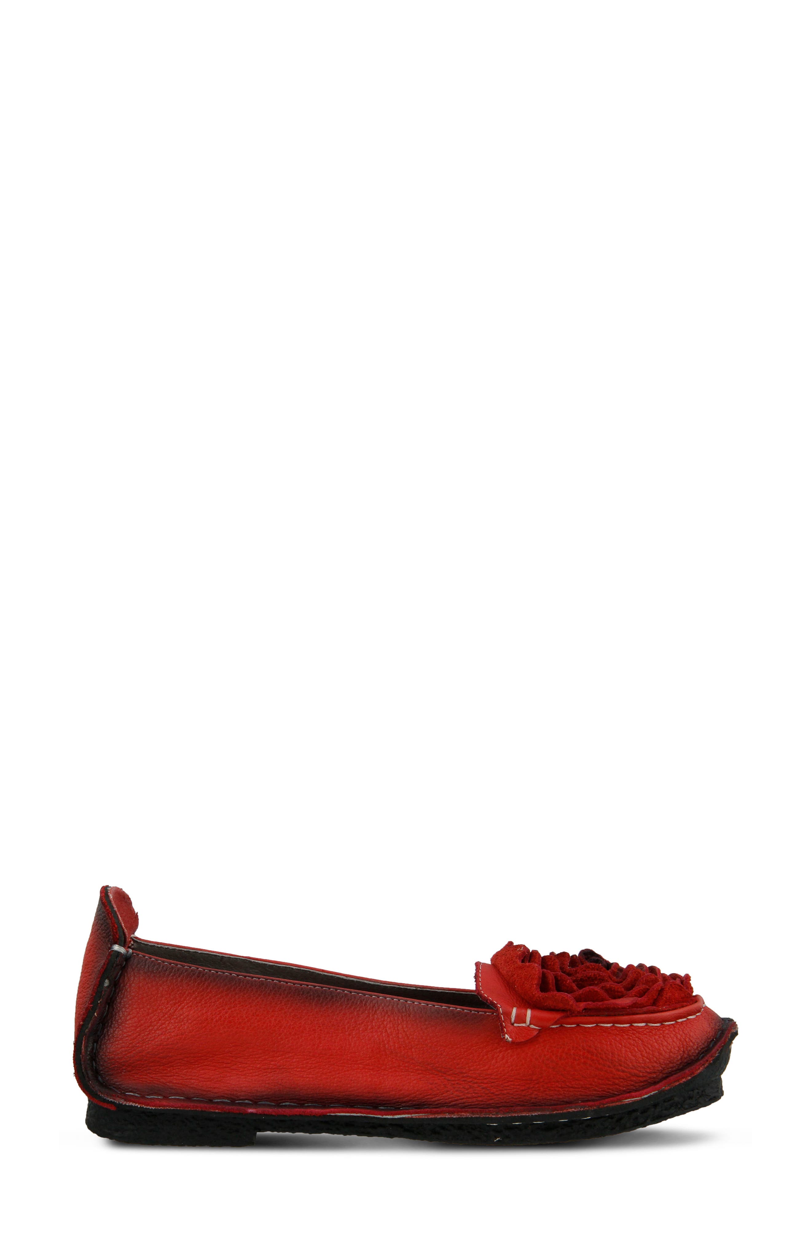 L'Artiste Dezi Flat, Alternate, color, RED LEATHER