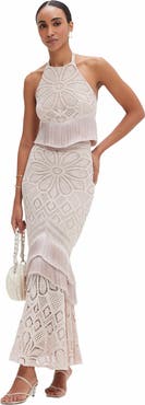 PatBO Flower Crochet Skirt