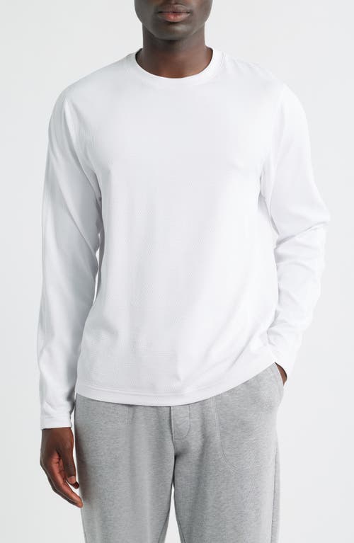 Reigning Champ Solotex® Mesh Tiebreak Performance Long Sleeve T-Shirt in White 