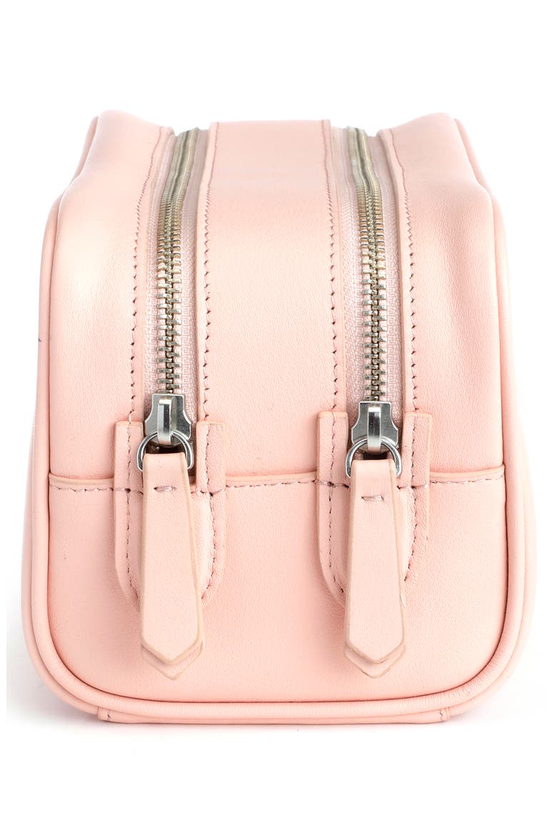 Personalized Zip Toiletry Bag, Alternate, color, LIGHT PINK - SILVER FOIL