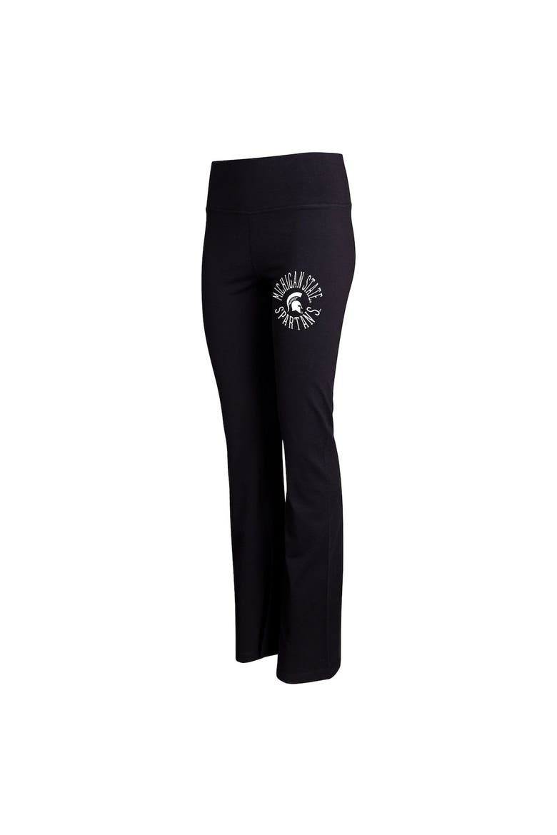 Women's Concepts Sport Black Michigan State Spartans Enclave Tri-Blend Flared Leggings, Main, color, Black