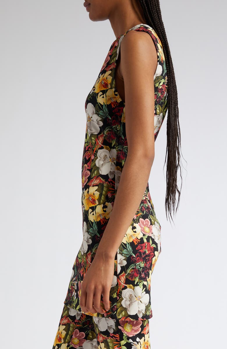 Alice + Olivia Wynell Floral Sleeveless Sheath Dress, Alternate, color, 