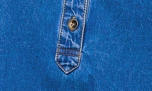 Flying Tomato Puff Sleeve Denim Top In Blue