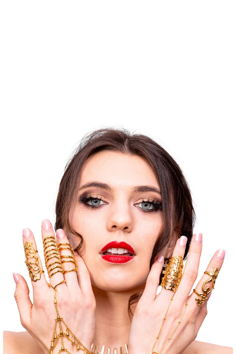 Elements Full Armour Ring, Alternate, color, Gold