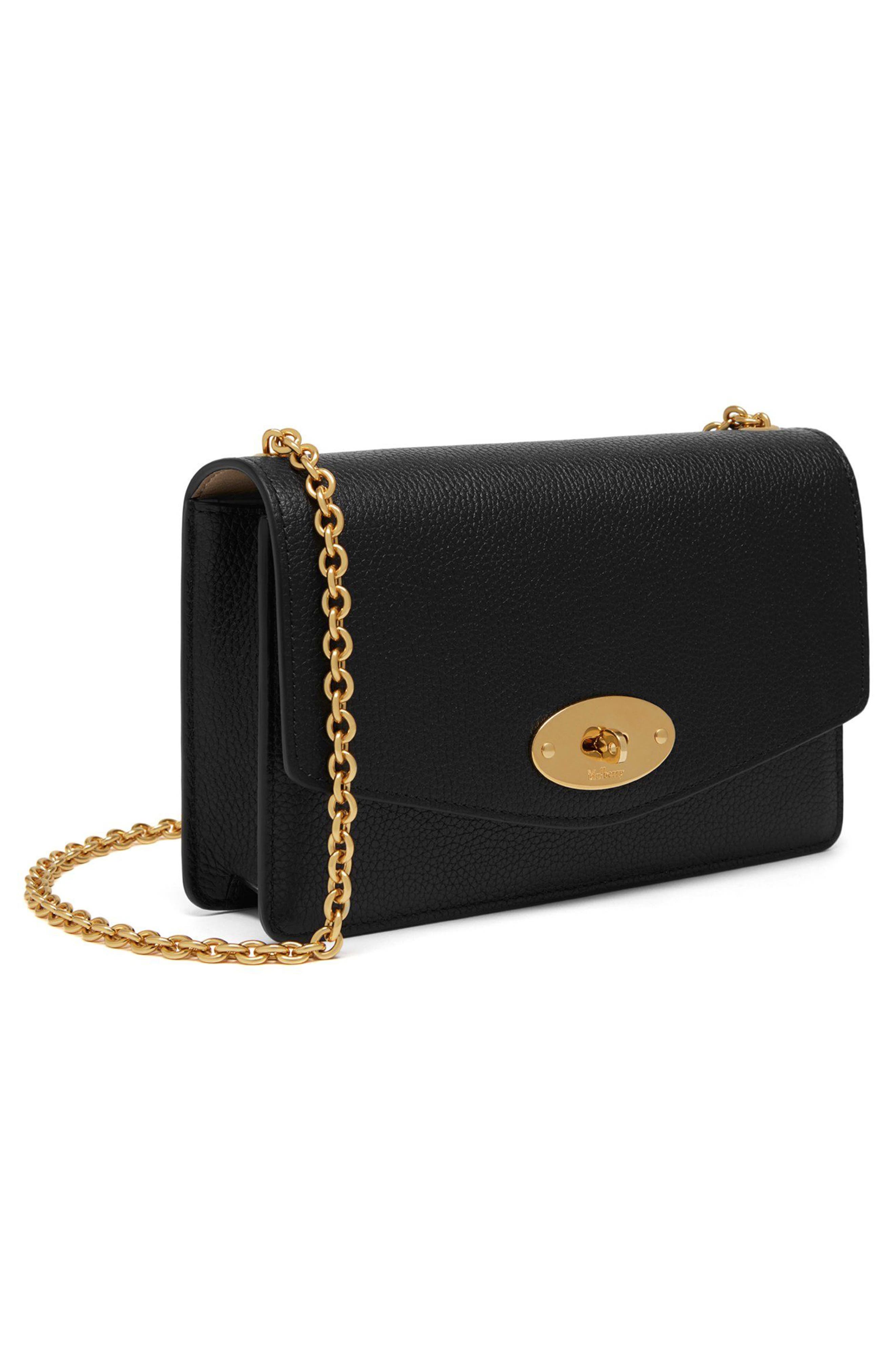 Mulberry 'Postman's Lock' Leather Crossbody Clutch, Alternate, color, 