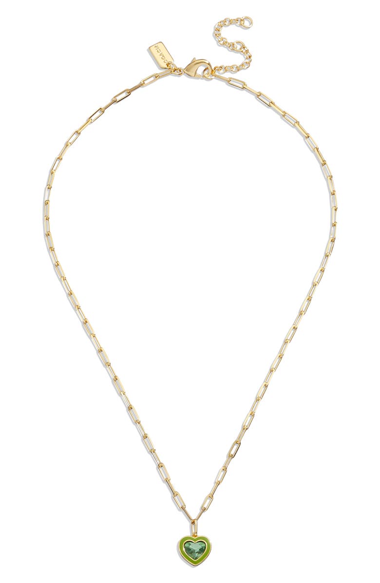 COACH Heart Crystal Pendant Necklace, Alternate, color, 