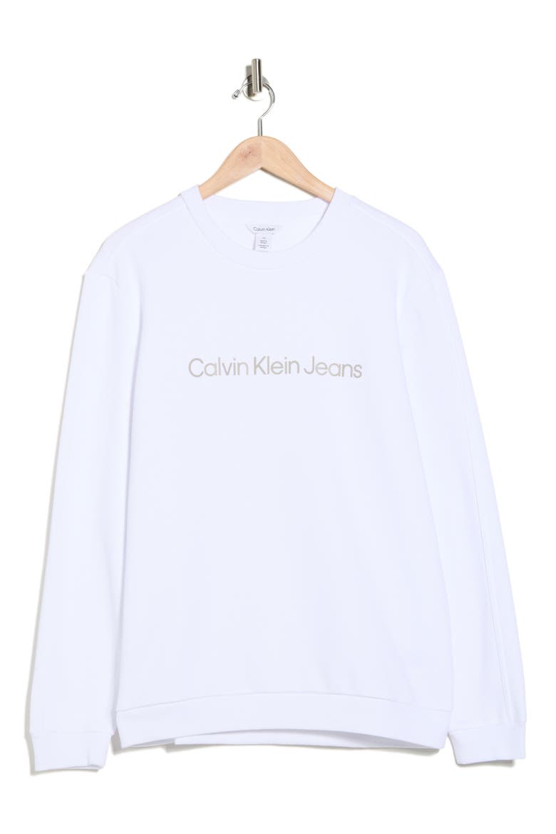 Logo Graphic Sweatshirt, Alternate, color, BRILLIANT WHITE