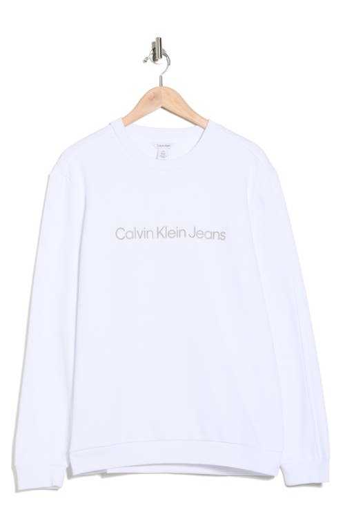 Calvin Klein Logo Graphic Sweatshirt In White