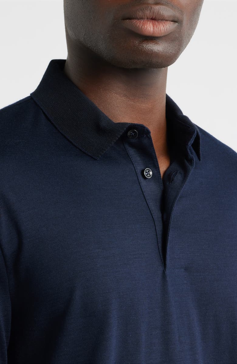 BOSS Pado 110 Long Sleeve Wool Polo, Alternate, color, Dark Blue