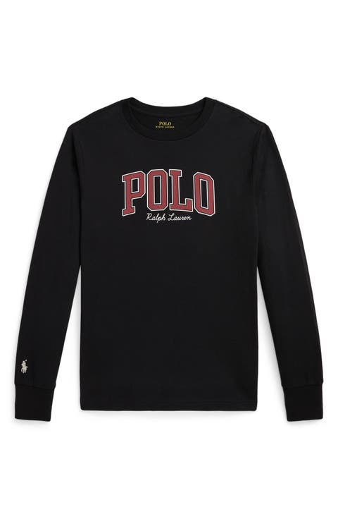 Kids' Logo Long Sleeve Cotton Graphic T-Shirt (Big Kid)