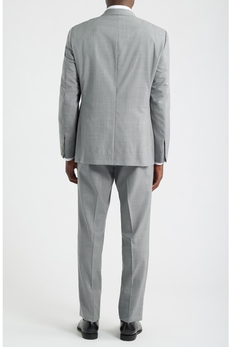 Light Grey Mélange Zegna Wool Suit, Alternate, color, LIGHT GREY