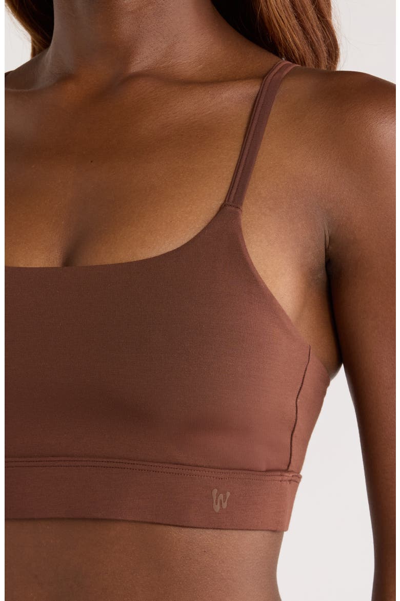 Luxe Icon Stretch Modal Adjustable Bralette, Alternate, color, ESPRESSO