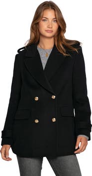 Belle & Bloom Harbour Military Wool Blend Pea Coat
