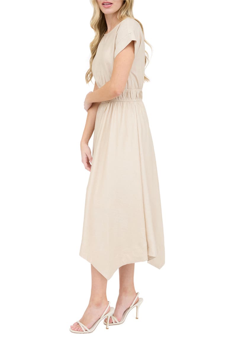 AUGUST SKY Asymmetric Shift Dress, Alternate, color, Light Khaki