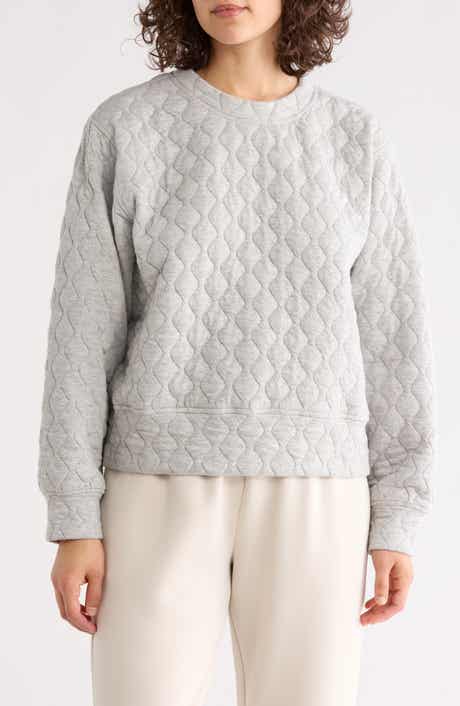 Z by Zella Retreat Quilted Crewneck Sweatshirt