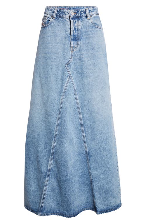 Diesel Denim Maxi Skirt In Blue