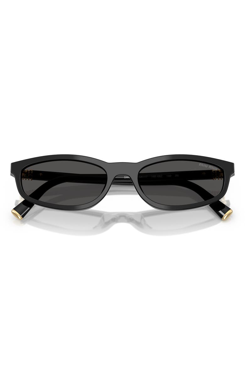 Miu Miu 54mm Irregular Sunglasses, Alternate, color, Black/ Grey