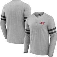 NFL X DARIUS RUCKER Men's NFL x Darius Rucker Collection by Fanatics Heather Gray Tampa Bay Buccaneers Henley Long Sleeve T-Shirt