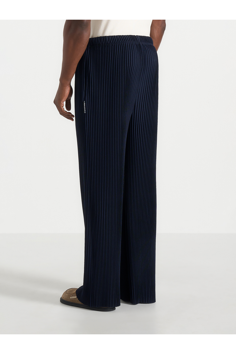 Jonas Pleated Wide Leg Pants, Alternate, color, Navy