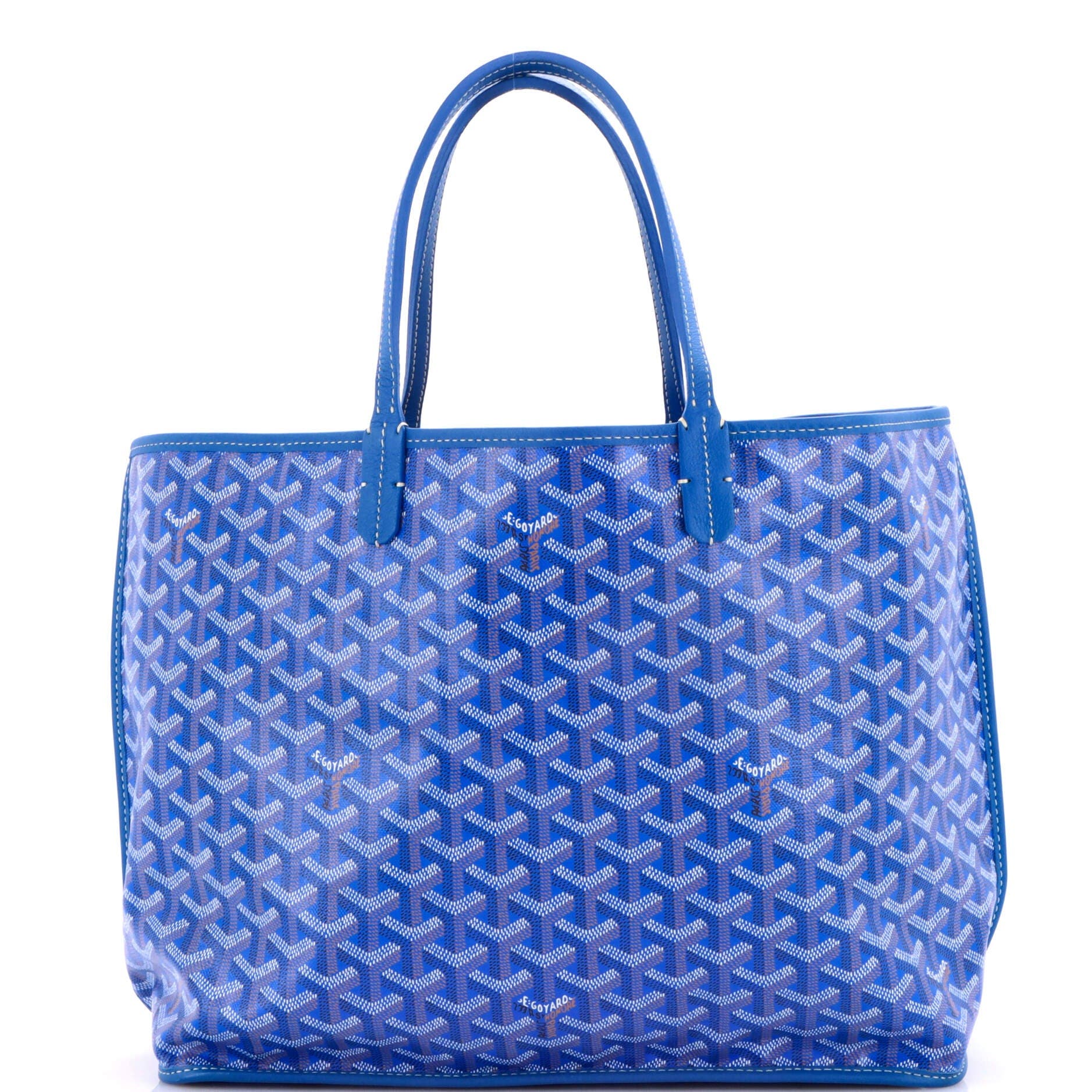 Pre-Owned Goyard Anjou Reversible Tote Coated Canvas PM, Main, color, Blue